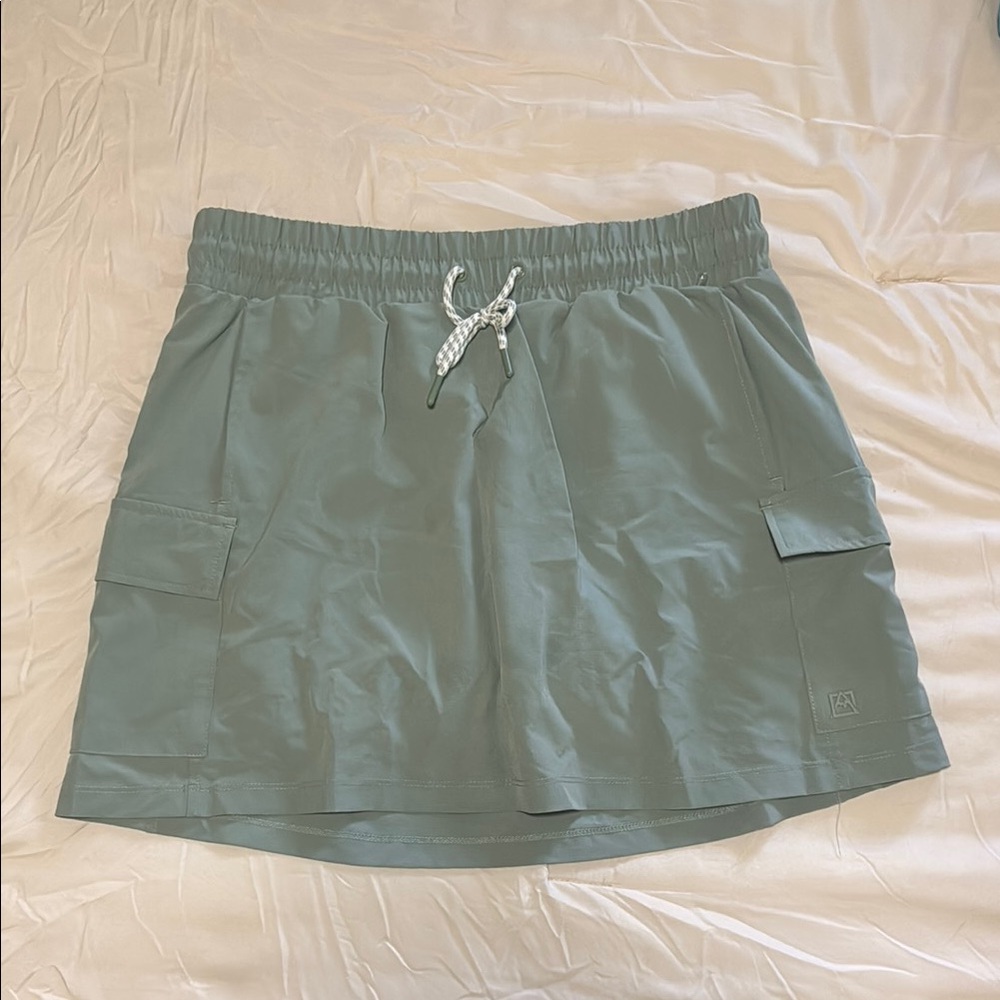 Green Athletic Skort with Drawstring